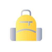 School backpack flat gradient two-color ui icon. Rucksack for high school, college students. Simple filled pictogram. GUI, UX design for mobile application. Vector isolated RGB illustration
