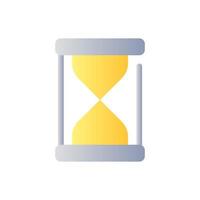 Hourglass flat gradient two-color ui icon. Time-measuring device. Sand glass clock. Timekeeping. Simple filled pictogram. GUI, UX design for mobile application. Vector isolated RGB illustration