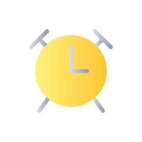 Alarm clock flat gradient two-color ui icon. Wake up in morning routine. Boosting alertness. Simple filled pictogram. GUI, UX design for mobile application. Vector isolated RGB illustration