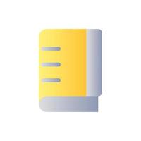 School notebook flat gradient two-color ui icon. Spiral composition book. Note-taking during lecture. Simple filled pictogram. GUI, UX design for mobile application. Vector isolated RGB illustration