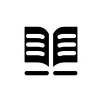 Public library black glyph ui icon. Assignment writing. Doing homework. User interface design. Silhouette symbol on white space. Solid pictogram for web, mobile. Isolated vector illustration