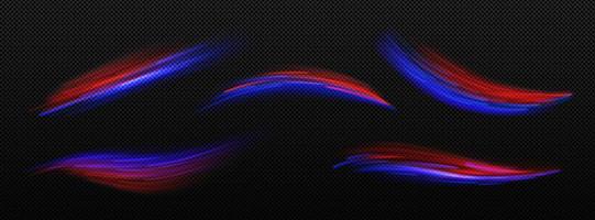 Abstract light speed motion trails, flash effects vector