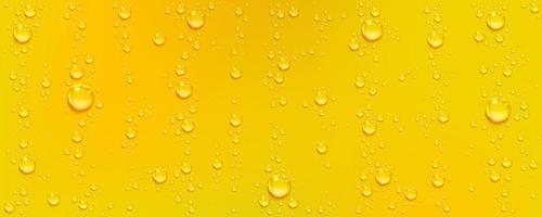 Water or beer condensation droplets background vector