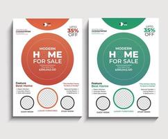 Real Estate Flyer Layout template design vector