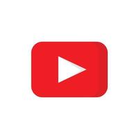 youtube logo flat vector