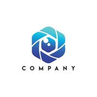 Cube Camera Logo, Square Camera Shutter Logo templat vector