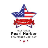 National Pearl Harbor Remembrance Day. Holiday vector concept, December 7.
