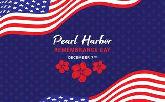día nacional de recuerdo de Pearl Harbor. concepto de vector de vacaciones, 7 de diciembre.