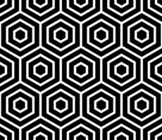 WHITE SEAMLESS VECTOR BACKGROUND WITH BLACK HEXAGONS