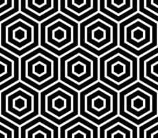 WHITE SEAMLESS VECTOR BACKGROUND WITH BLACK HEXAGONS