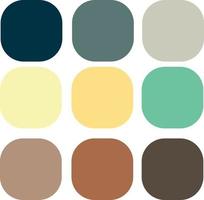 Retro color palette design vector