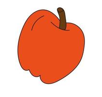 ilustración de manzana roja. icono de vector de diseño de frutas para web, computadora y móvil. una manzana con una rama.