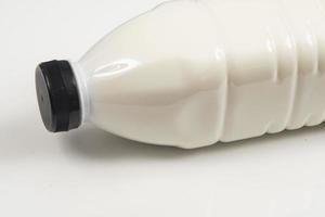 1 liter plastic milk pot on white background photo