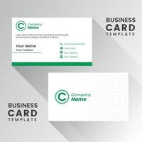 Modern simple light business card template with flat user interface vector