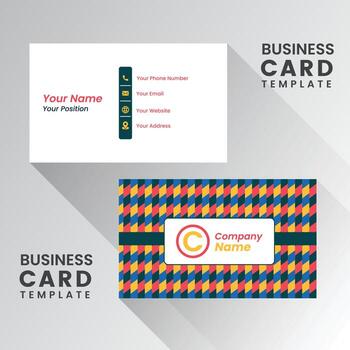 Creative Vintage Colourfull and clean corporate business card template. Vector illustration. Stationery design.