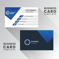 presentación a dos caras de negocios profesionales o diseño de tarjetas de visita. vector