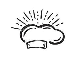 Chef hat, hand drawn style, vector illustration.