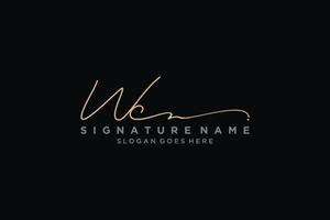 Initial WC Letter Signature Logo Template elegant design logo Sign Symbol template vector icon
