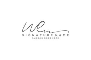 Initial WL Letter Signature Logo Template elegant design logo Sign Symbol template vector icon