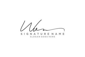 inicial wv carta firma logotipo plantilla elegante diseño logotipo signo símbolo plantilla vector icono