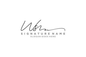 inicial ws carta firma logotipo plantilla elegante diseño logotipo signo símbolo plantilla vector icono