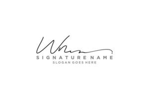 Initial WN Letter Signature Logo Template elegant design logo Sign Symbol template vector icon