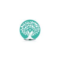 Tree house logo design. Eco House vector design template.