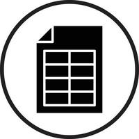 Spreadsheet Icon Style vector