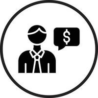 Financial Advisor Icon Style vector