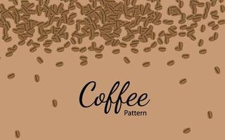 Coffee bean pattern background vector