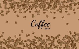 Coffee bean pattern background vector