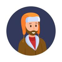 Vector illustration of a man's avatar. Picture for social networks or just as a keepsake.