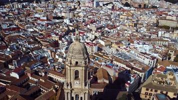 antenne schot van Malaga landschap in Spanje video
