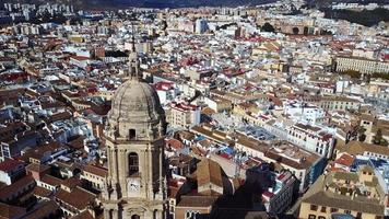 Aerial shot of Malaga Landscape in Spain video