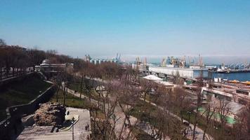 Aerial view of Odessa Port, Ukraine video