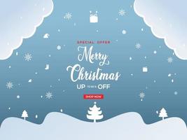 Winter sale design banner. Christmas, new year, shopping promotion. free Vector illustration.