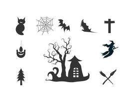 Halloween background and elements vector