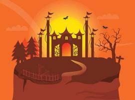 Halloween background and elements vector