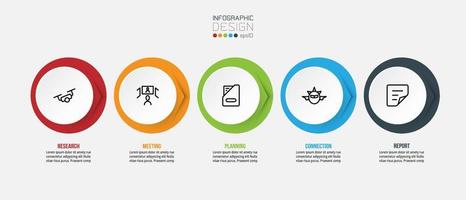 plantilla de infografía de concepto de negocio con opción. vector