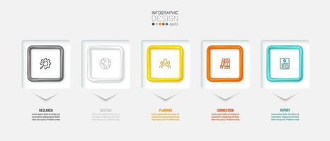 Business concept infographic template with option. vector