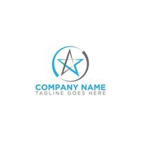 Round star modern vector logo icon template design