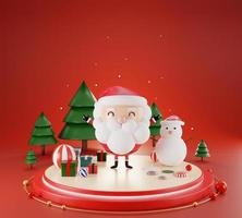 feliz navidad ilustración 3d, 3d santa claus foto