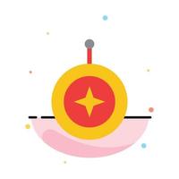 Badge Star Medal Shield Honor Abstract Flat Color Icon Template vector