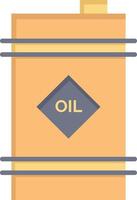 Barrel Oil Oil Barrel Toxic  Flat Color Icon Vector icon banner Template