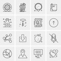 16 Business Universal Icons Vector Creative Icon Illustration to use in web and Mobile Related proje