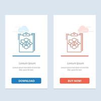 Clipboard Business Diagram Flow Process Work Workflow  Blue and Red Download and Buy Now web Widget vector