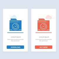 Camera Image Big Think  Blue and Red Download and Buy Now web Widget Card Template vector