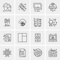 16 Universal Business Icons Vector Creative Icon Illustration to use in web and Mobile Related proje