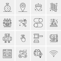 16 Universal Business Icons Vector Creative Icon Illustration to use in web and Mobile Related proje