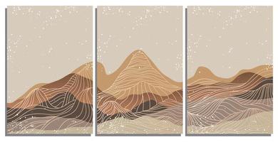 Japanese background with line wave pattern vector. Abstract template with geometric pattern. Mountain layout design in oriental style. vector